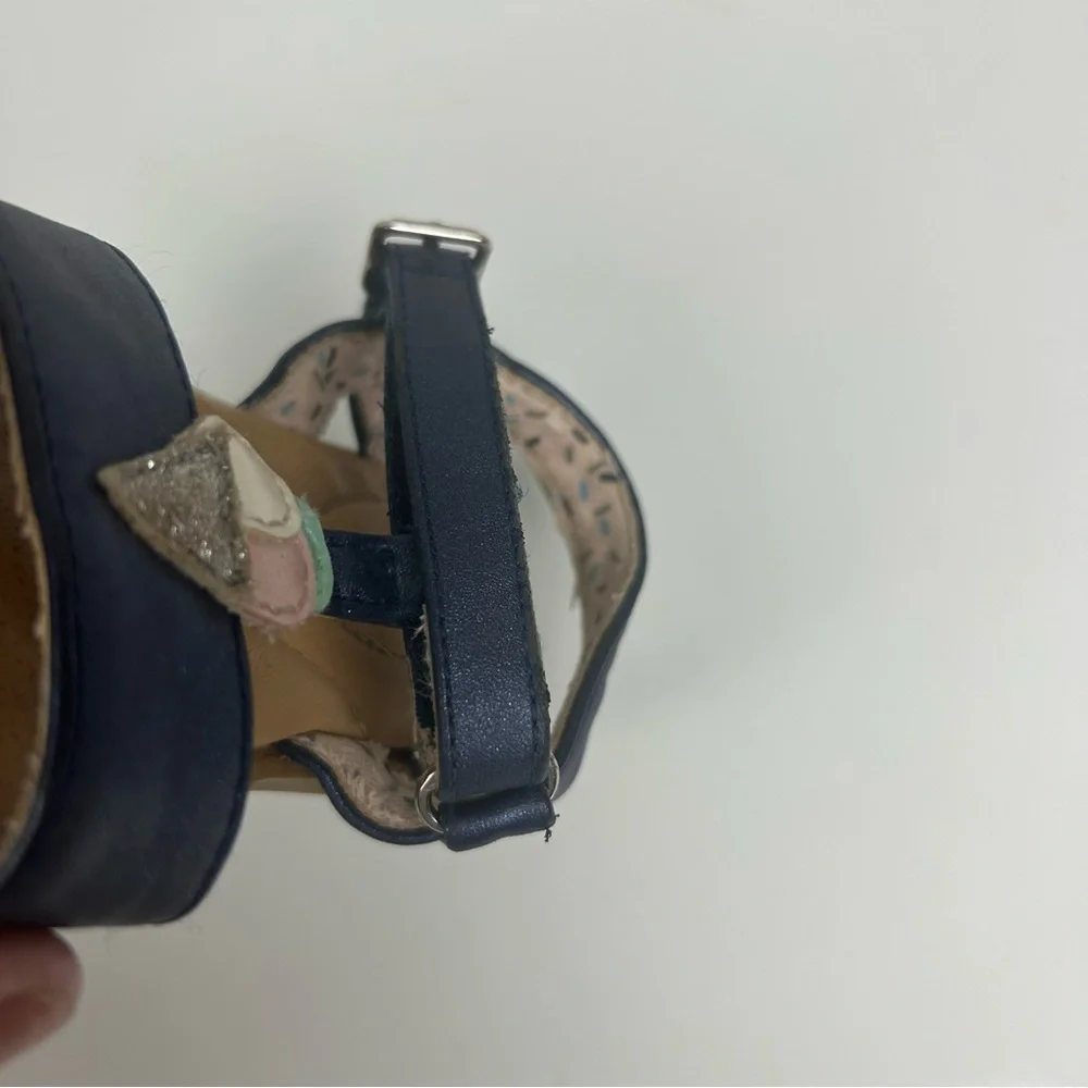 Born Sprinkles navy blue T sandal with ice cream cone toddler size 6 - Picture 15 of 16